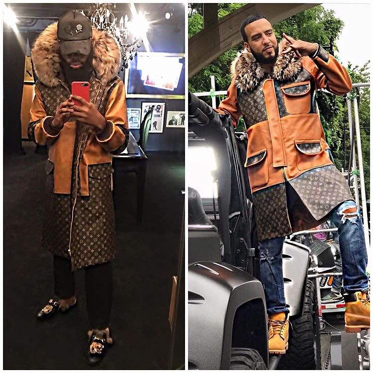 Who wore it better? Celebrity stylist Swankyjerry and French montana in 18k  USD custom made Louis Vuitton jacket - Media Room Hub